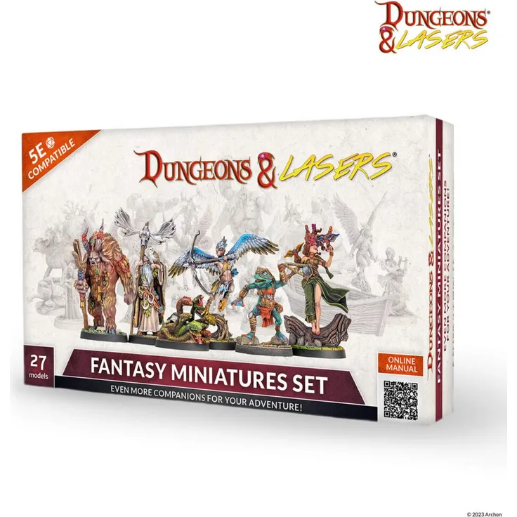 Archon Studio DNL0062 Dungeons & Lasers Miniatures: Fantasy Miniatures Set mit detailreichen Figuren, einfach zusammenbaubar, kompatibel mit jedem RPG-System