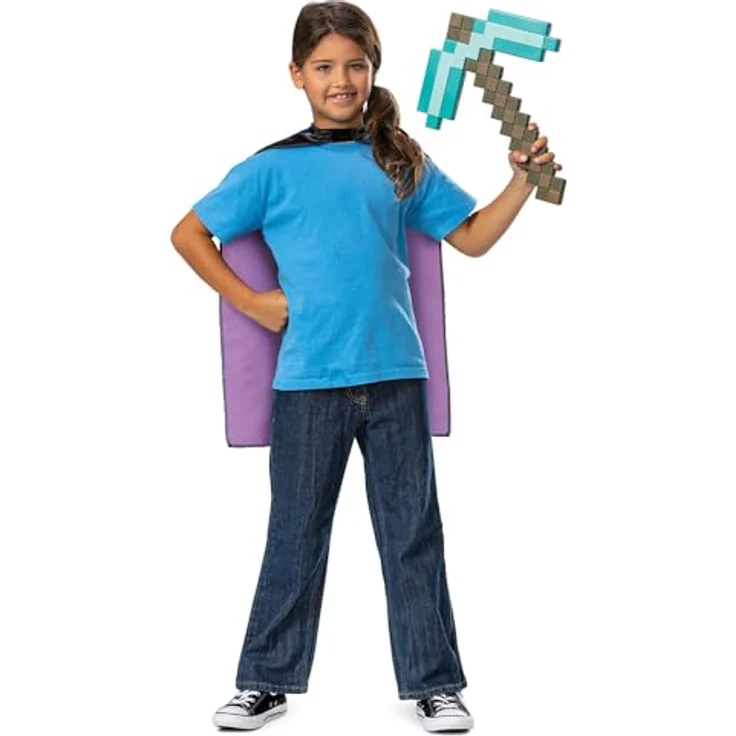 Disguise Minecraft Pickaxe and Cape Costume Set, Official Minecraft Costume Accessories for Kids, One Size - Durable and Flexible Design, High-Quality Material, Includes Accessories – Bild 5