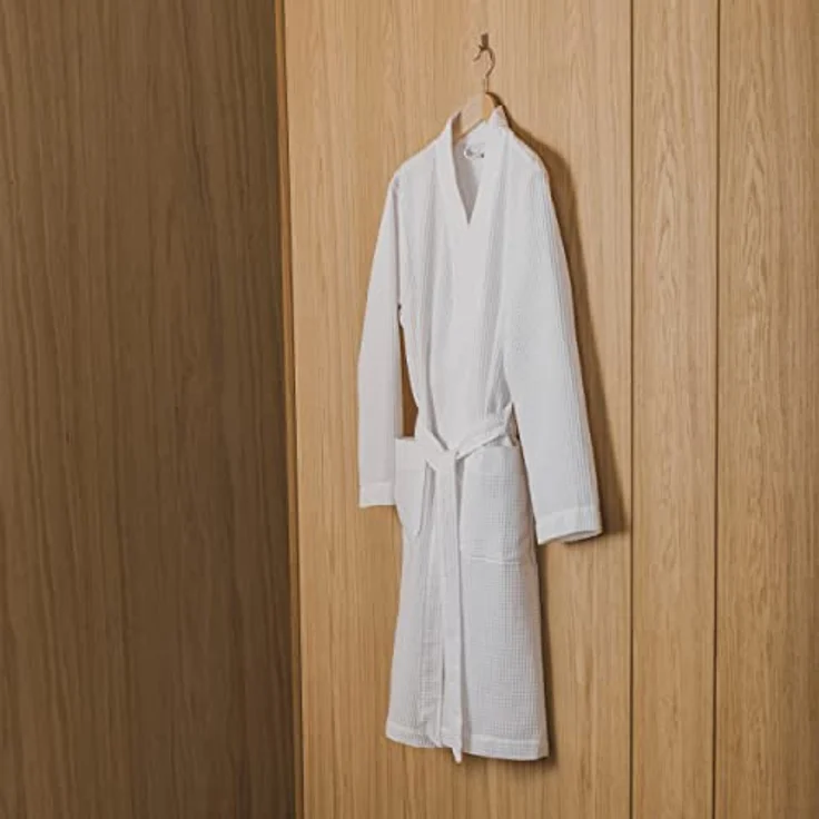 Möve Kimono Homewear, Bademantel ideal für Sauna & Spa, Piqué, Kurzform, Unisex, maritime Farben – Bild 4