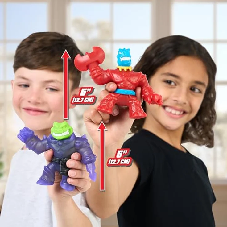 Heroes of Goo Jit Zu Heroes og GOO JIT Zu Versus Pack - Tyro vs. Rockjaw - Stretch Toy für Kinder ab 4 Jahren, dehnbar und flexibel mit einzigartigen Füllungen – Bild 3
