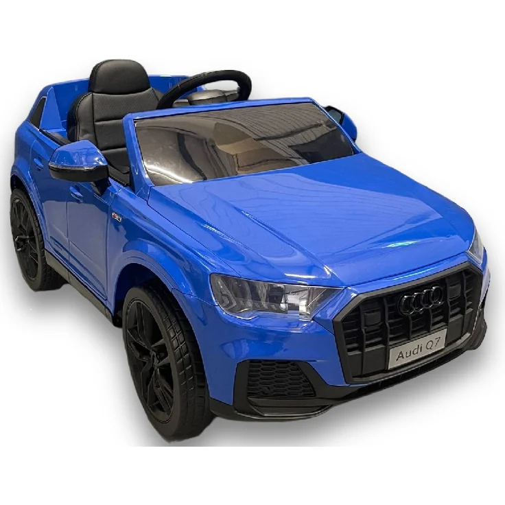 schnaeppchenmeile-online Kinder Elektroauto Audi Q7 mit zwei Motoren+LED+FB+Audio Modul blau
