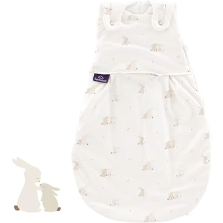 Träumeland GmbH TRÄUMELAND – LIEBMICH Babyschlafsack Hophop Bunny beige | atmungsaktiver Babyschlafsack | 2.5 TOG | mitwachsender Ganzjahresschlafsack für Sommer und Winter | Öko-Tex 100 zertifiziert | ab 0 Monate – Bild 1