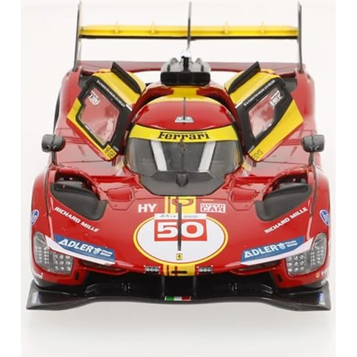 Bburago Ferrari Racing 499P, Detailgetreues 1/24 Modellauto aus Zinkguss, rot – Bild 8