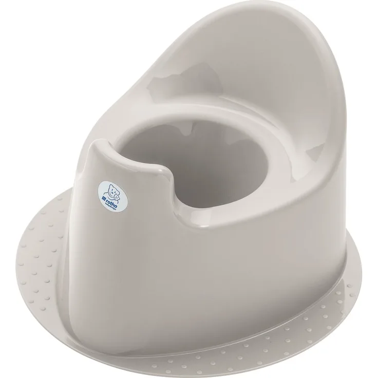 Rotho Babydesign Töpfchen Tilo - Cappuccino, ergonomisch mit hoher Rückenlehne und integriertem Spritzschutz