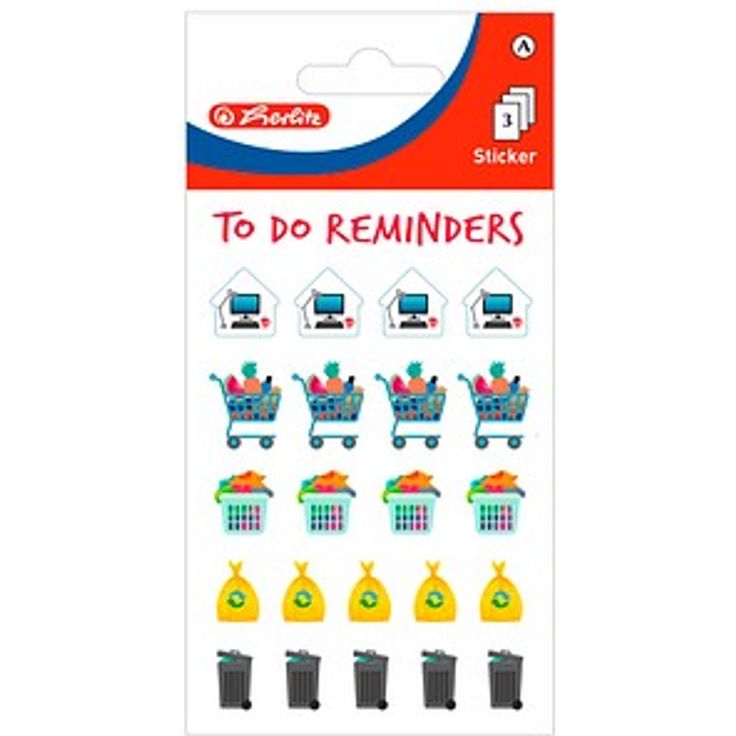 Herlitz Aufkleber Planer-To do Reminder, selbstklebend in verschiedenen bunten Motiven