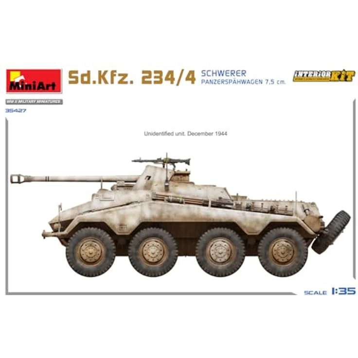 Other 1:35 Sd.Kfz 234/4 Panzerspähwagen, Detailiertes Modell mit Interieur und vier Dekorationsvarianten – Bild 10