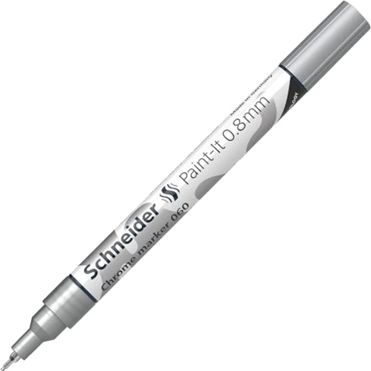 SCHNEIDER NOVUS Chrommarker 060, Metallischer Marker mit 0.8 mm Strichbreite und hochpigmentierter, wischfester Tinte – Bild 1