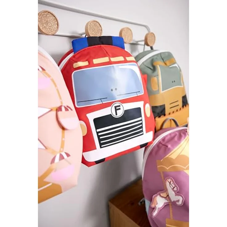 LÄSSIG Kleiner Kinderrucksack für Kita Kindertasche Krippenrucksack mit Brustgurt, 20 x 9.5 x 24 cm, 3,5 L/Tiny Backpack Fire Engine – Bild 5