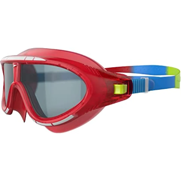 Speedo Unisex Kinder Junior Biofuse Rift Schwimmbrille, Lava Rot/Japan Blau/Smoke, Einheitsgröße – Bild 3