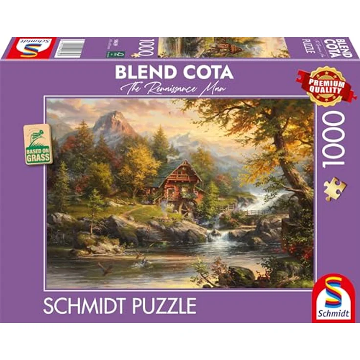 Schmidt Spiele Sommerhaus, 1000 Teile Puzzle mit 6-Sterne Premium Quality, 69,3 x 49,3 cm, fördert Geduld und Teamarbeit – Bild 4