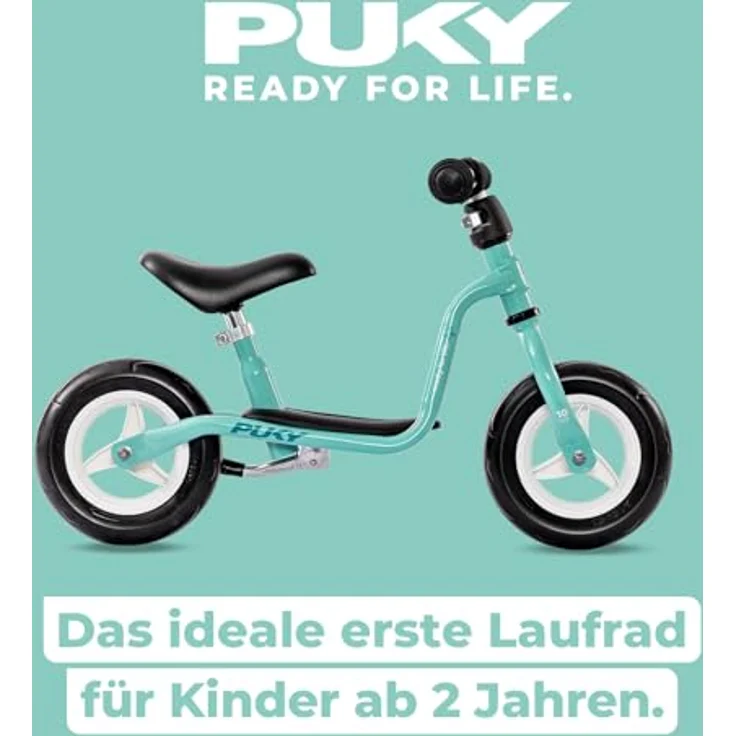 PUKY LR M Aqua Green Laufrad ab 2 Jahre | Kinderspielzeug | Balance Bike mit Trittbrett | Sicherheitslenkergriffe | Höhenverstellbarer Lenker & Sattel – Bild 2