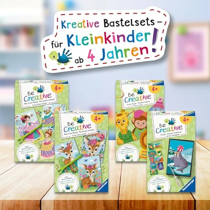Ravensburger BeCreative Mini, Kreativset Erstes Sticken ohne Nadel für Kinder ab 4 Jahren, Made in Europe – Bild 5