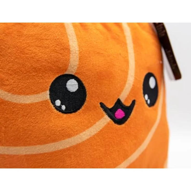 Joy Toy - Plushi Uramaki mit Lachs (gestickt) Plüsch - Größe 20x20x15 cm - Kuscheltier in echtheitsgetreuer Größe  – Bild 3