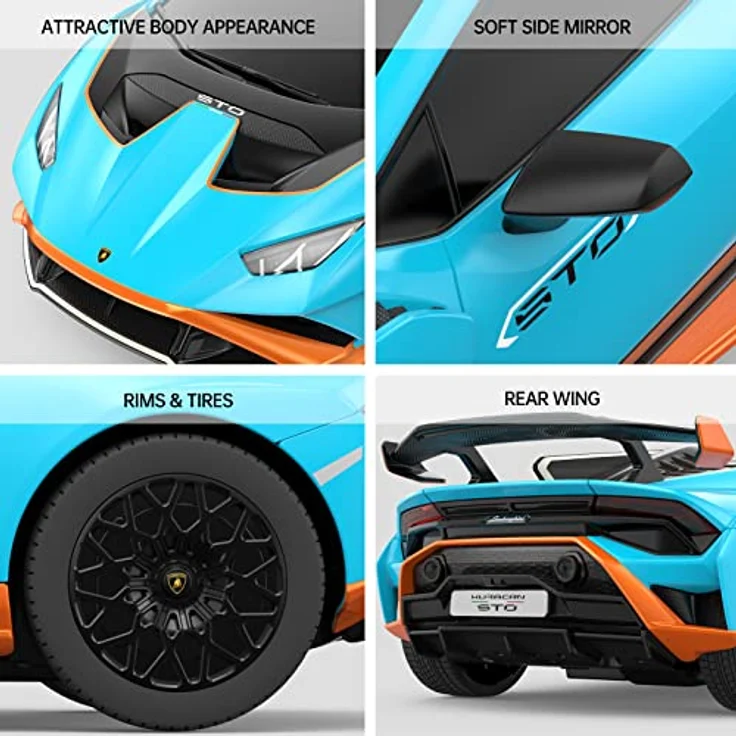 rastar - R/C 1:24 Lamborghini Huracan STO (23177), Blau - Preisvergleich – Bild 3