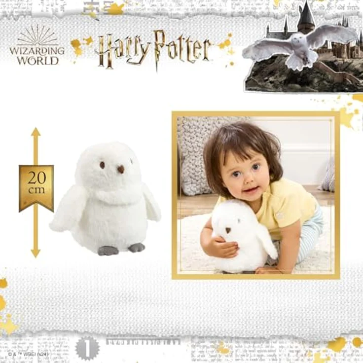 Rainbow Designs Hedwig Harry Potter Plüsch, weicher Kuschelteddy und sanfter Begleiter ab Geburt, weiß – Bild 2