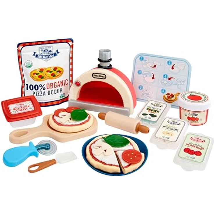 Little Tikes Creative Chefs Pizza Kit - Mit Make-It! Mix-Spielsand, 22 Zubehörteilen und funktionierendem Pizzaofen für Kinder ab 3 Jahren, NICHT ESSBAR – Bild 1