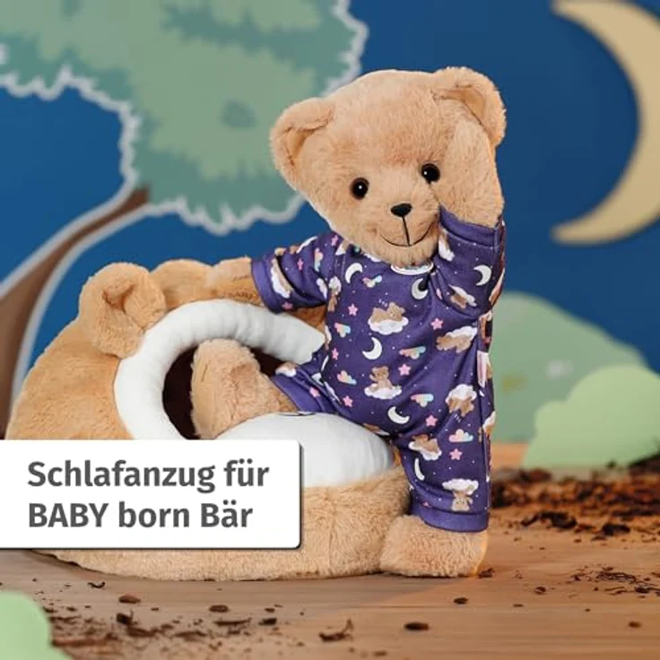 BABY Born Teddy Schlafanzug, leuchtet im Dunkeln, passend für 43 cm Puppen und Teddy, 836484 Zapf Creation – Bild 2