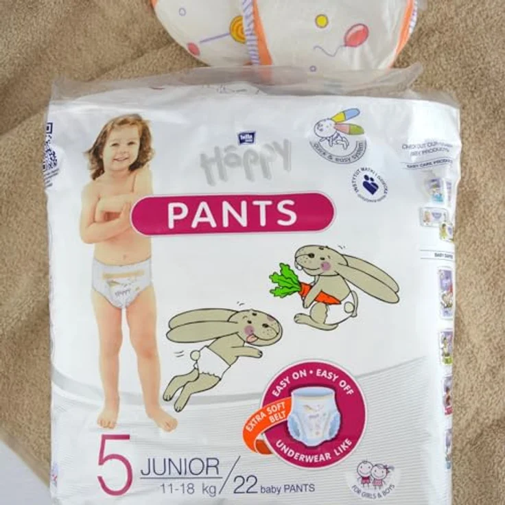Bella Baby Happy Pants Size 5 Junior, Einweg-Windelhöschen für Kinder 11-18 kg, 22 St., atmungsaktive und auslaufsichere Höschenwindeln – Bild 2