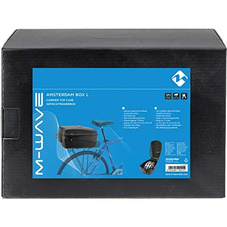 M-Wave Fahrradkoffer, schwarz, 17 l – Bild 4