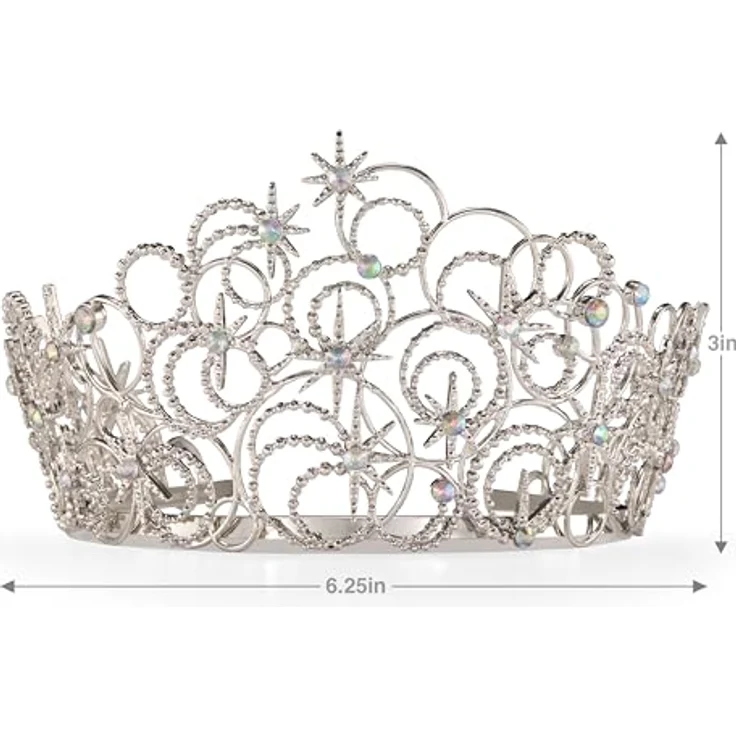 The Noble Collection Wicked Glinda Bubble Crown - Authentische Nachbildung mit hochwertigen Metallen und schillernden Edelsteinen, Jugendgröße, ca. 7,8 cm – Bild 3