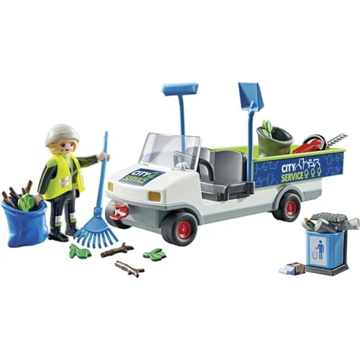 PLAYMOBIL 71433 Stadtreinigung mit E-Fahrzeug Spielset, Spielzeugauto, Zubehör für Recycling und Umweltschutz, Mehrfarbig – Bild 7