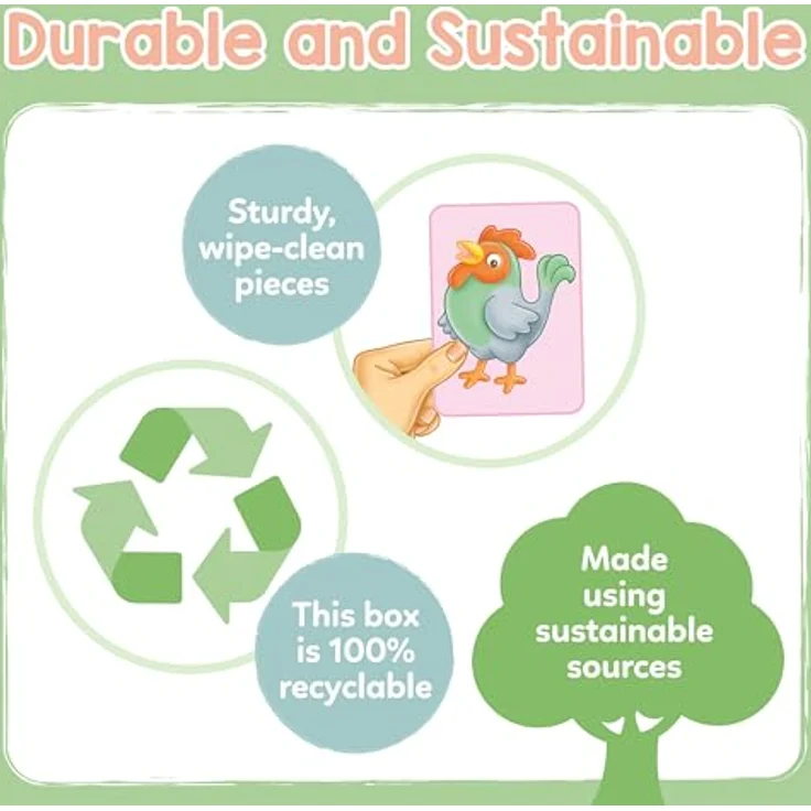Orchard See & Sound Flashcards, Set mit 24 großen Karten für Bauernhoftiere und Geräuscherkennung, geeignet ab 9 Monaten – Bild 6