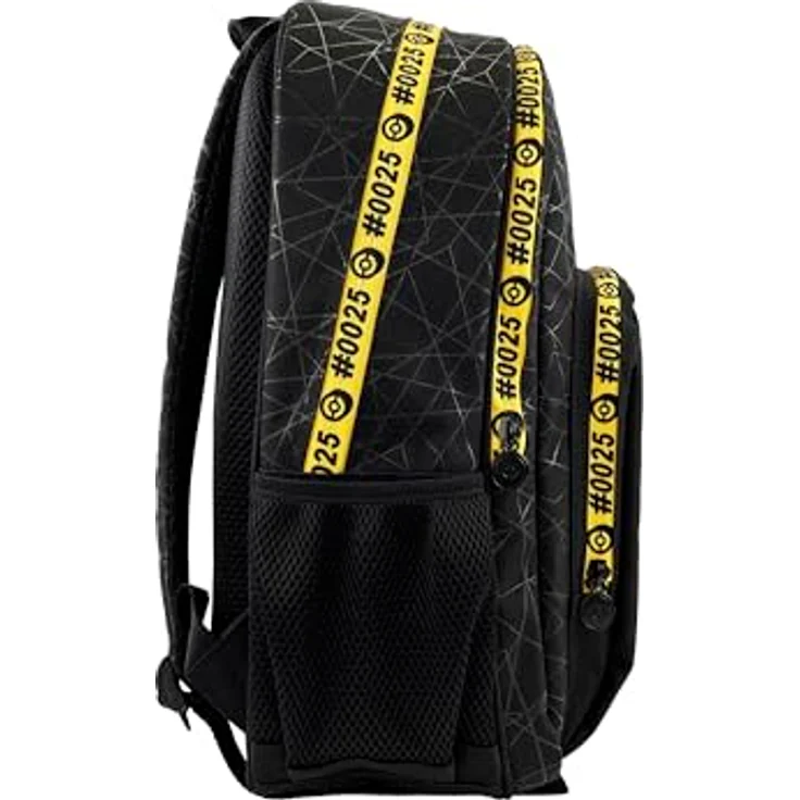 POKÉMON Schulrucksack mit 3 Fächern, Seitennetzen und gepolsterten Schultergurten, schwarz/blau – Bild 3