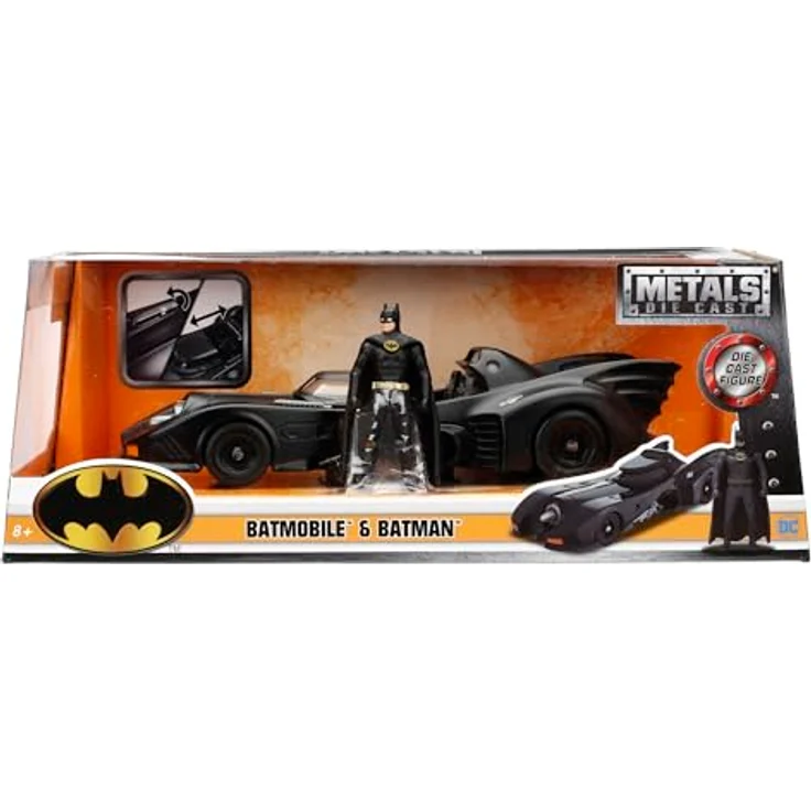 JADA Spielzeug-Auto Batman 1989 Batmobil, mit öffnendem Dach und Die-Cast Batman Figur – Bild 10