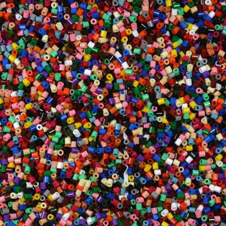 Hama Perlen Bügelperlen Hama Bügelperlen midi "Volltonmix" im Eimer - 10.000 Stück, bunte Bügelperlen in 22 Farben, 5 mm Durchmesser  – Bild 3