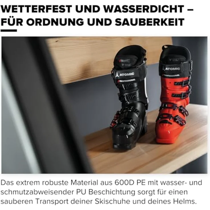 Atomic Skitasche BOOT & HELMET BAG BLACK BLACK/ mit Belüftungslöchern und schmutzabweisendem Boden – Bild 4