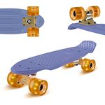 Fun Pro Skateboard Kinder ab 8 Jahre,für Jungen, Mädchen, Jugendliche & Erwachsene Anfänger, LED-Räder Penny Board, Wechselradset All-in-One Skate T-Tool, Kinder Skateboard ab 3 4 5 6 7 10 Jahre 55 cm