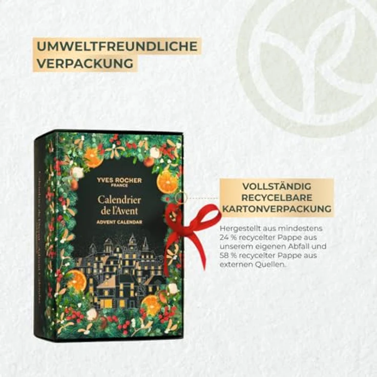 Yves Rocher Adventskalender Kosmetik-Adventskalender 2025, 24-tlg. mit 6 Originalgrößen und 18 Reisegrößen, vegan und pflanzlich formuliert – Bild 6