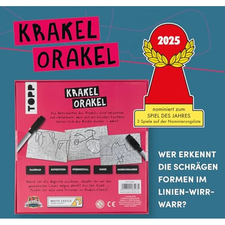 TOPP Krakel-Orakel, Zeichenspiel für 2–8 Personen, 480 Begriffe in zwei Schwierigkeitsstufen, ab 10 Jahren – Bild 5