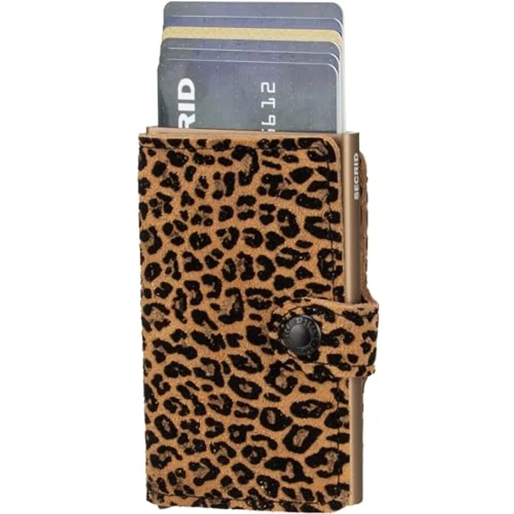 Secrid Miniwallet Leo MLe-Beige Kartenetui aus Leder, für 4 Karten mit oder 6 Karten ohne Prägung, Maße: 10,2 x 6,5 x 2,1 cm - Leo-Leder mit innovativem Cardprotector – Bild 4