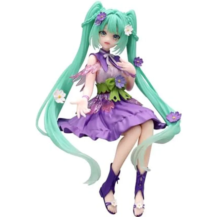 USA Gundam Store Hatsune Miku Flower Fairy Cosmos Purple Color Version Figur, 14 cm Noodle Stopper