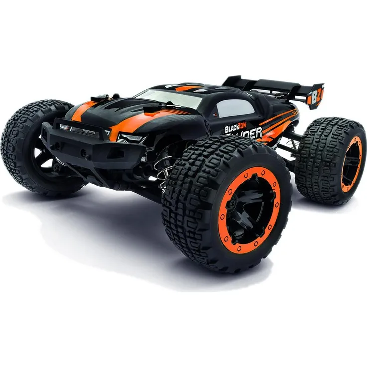 Blackzon Slyder ST Turbo 1/16 4WD 2S Brushless RC Monstertruck, orange, wasserdichte Elektronik, bis zu 34 km/h, einstellbare Gewindestossdämpfer, RTR