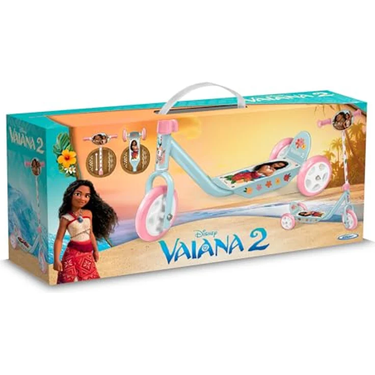 Disney Dreiradroller Vaiana, Stabiler Scooter für Kinder von 6 bis 10 Jahren, Mehrfarbig – Bild 4