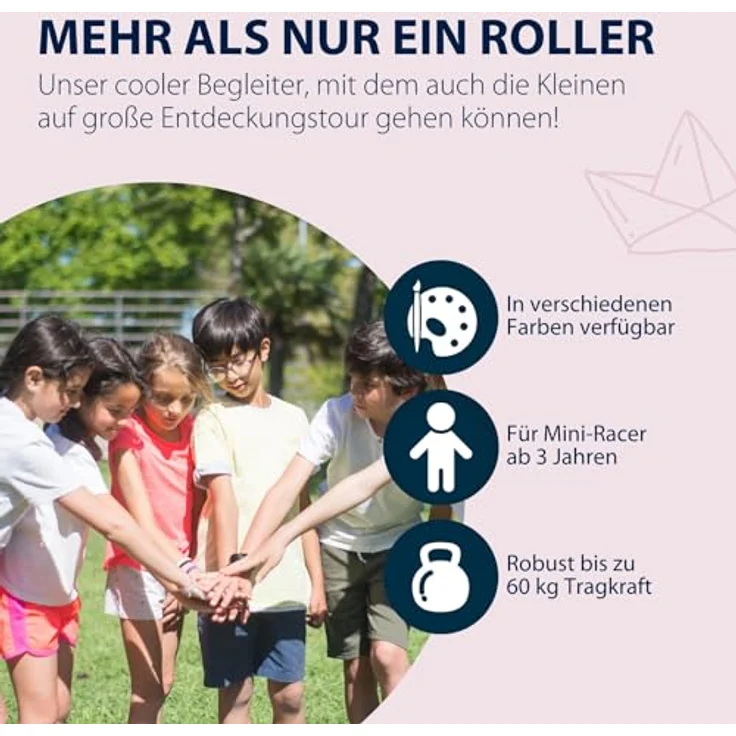 HUDORA BigWheel® 180 Advanced Junior - Rosé - Kinder Roller ab 3 Jahre - Höhenjustierbarer City Roller mit Reflektoren - bis 60 kg – Bild 6