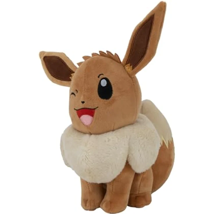Bandai Pokémon Evoli (Eevee) Plüschtier 20 cm, sehr weich, offizielles Spielzeug für Kinder ab 2 Jahren – Bild 3