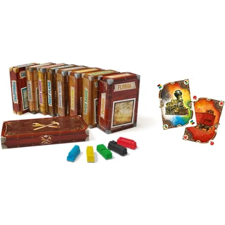 Asmodee Days of Wonder, Zug um Zug Legacy: Legenden des Westens, Familienspiel, Brettspiel, 2-5 Spieler, Ab 10+ Jahren, 20-90 Minuten, Deutsch, Mehrfarbig, Bunt – Bild 5