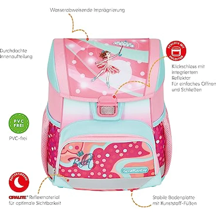 Herlitz Schulranzenset Loop Plus Ballet Love – Bild 3