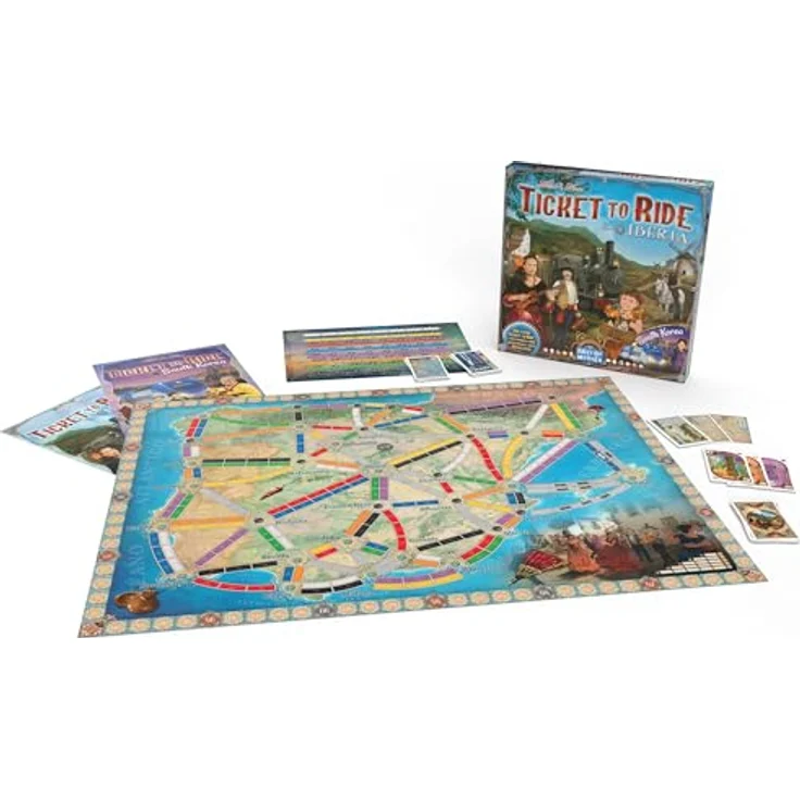 Days of Wonder, Zug um Zug – Iberia & Südkorea, Map-Erweiterung, Familienspiel, Brettspiel, 2-5 Spieler, ab 8+ Jahren, 30-60 Minuten, Deutsch, Mehrsprachig – Bild 4