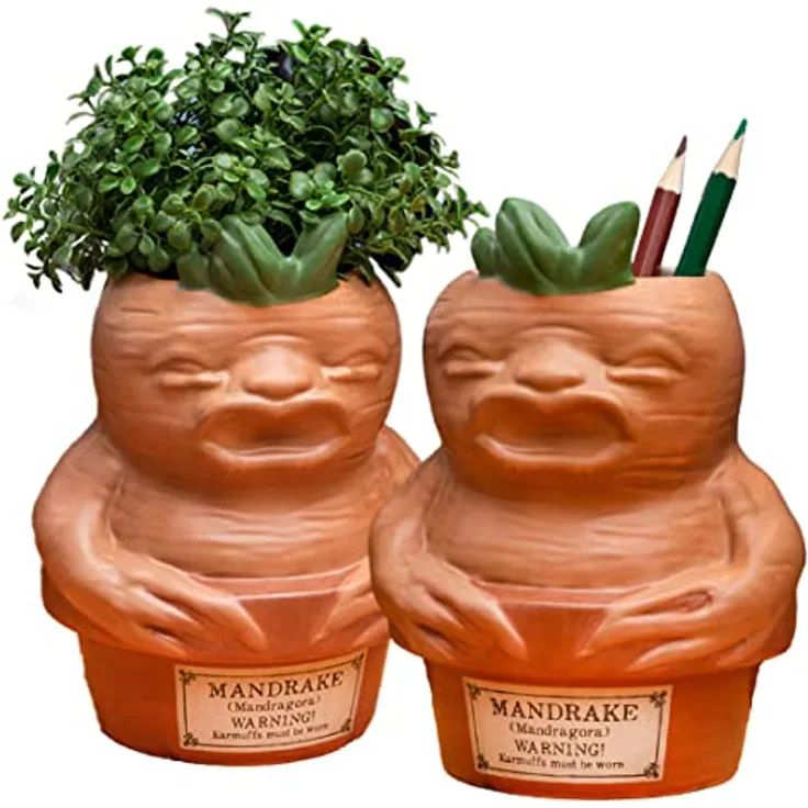 Paladone Harry Potter - Mandragore - Pot à plantes et à stylos - Stiftehalter - Stifteköcher - Stifteablage, Schwarz, Einheitsgröße, PP9648HP