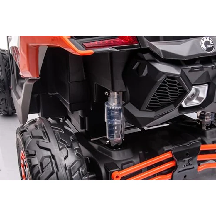 FINOOS CAN-AM Maverick UTV Buggy, Kinder-Elektroauto 2-Sitzer mit 4x4-Antrieb, 24V, orange, Bluetooth, Softstart-Fernsteuerung, LED-Beleuchtung – Bild 12