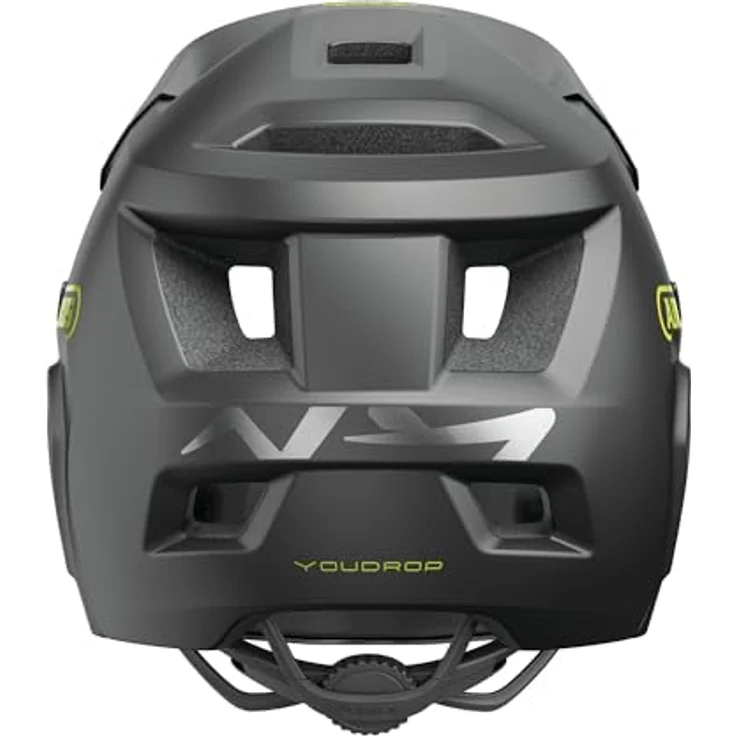 ABUS MTB-Helm YouDrop FF - Fullface-Helm für Kinder und Jugendliche - für den Einstieg in den Mountainbikesport - mit abnehmbarem Kinnschutz - Schwarz, Größe S – Bild 3