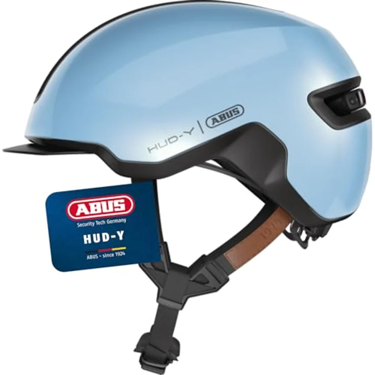 Abus HUD-Y, Kinderfahrradhelm mit aufladbarem LED-Rücklicht und Magnetverschluss, urbaner Stil für Damen und Herren – Bild 1