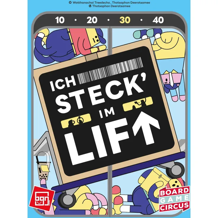 Board Game Circus Ich steck’ im Lift, Kartenspiel für 2-6 Spieler, Strategie-Spiel ab 8 Jahren, Spieldauer 10 Minuten