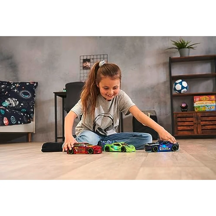 Aquaplay Dickie Toys Speed Tronic, Spielzeugfahrzeug mit Reibungsmotor, Musik und Lichteffekten, gelb, 20 cm, für Kinder ab 3 Jahren – Bild 7