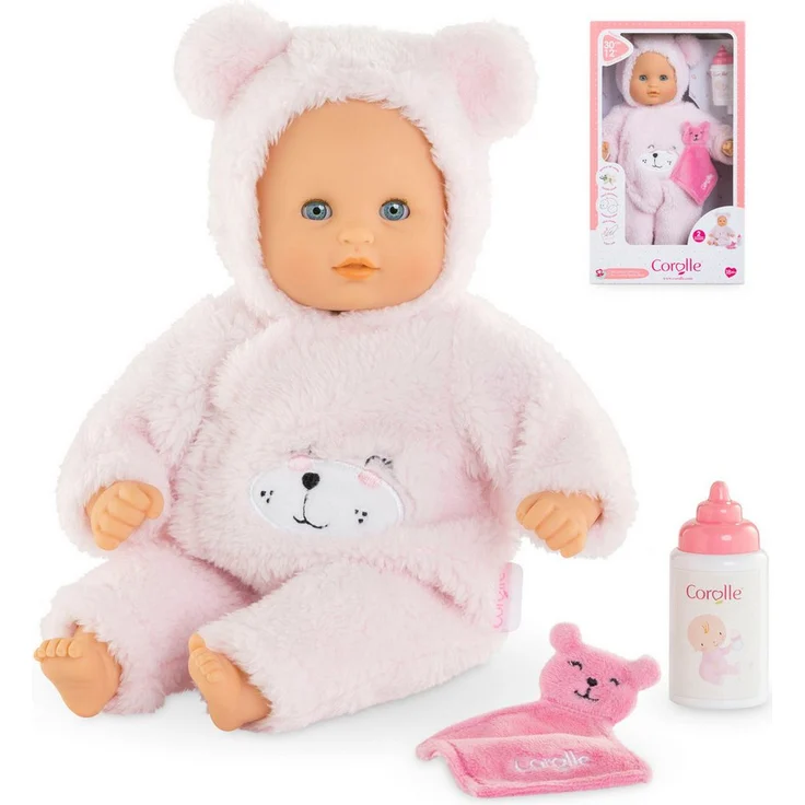 Corolle® Babypuppe Corolle Mon Premier Poupon Calin Teddy Bär, mit Vanilleduft, 30cm, hellrosa – Bild 1