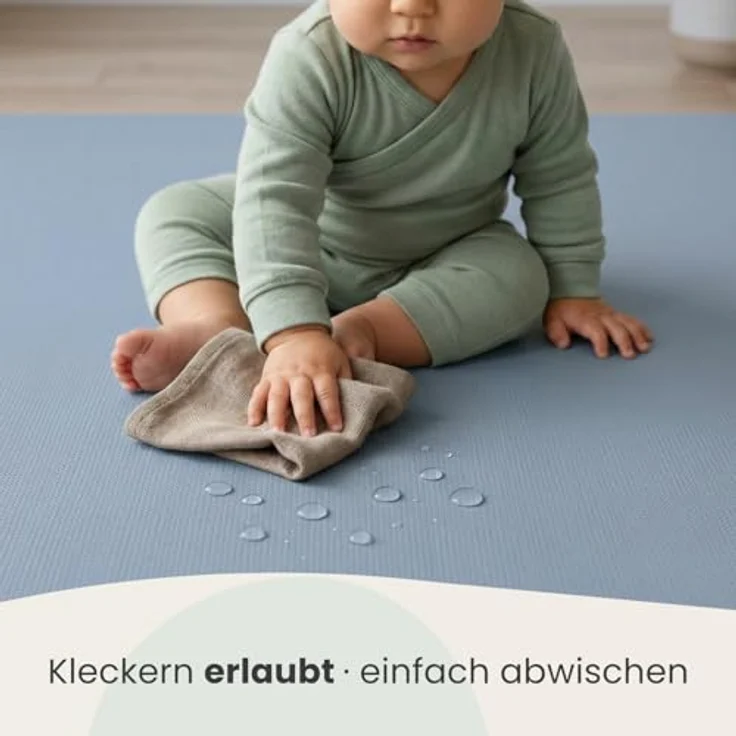 LittleTom Puzzlematte für Kinder, TÜV geprüfte Krabbelmatte in modernen Pastelltönen, 18 Teile 30x30 cm, beidseitig verwendbar, wasserfest und stoßfest, ideal für drinnen und draußen – Bild 5